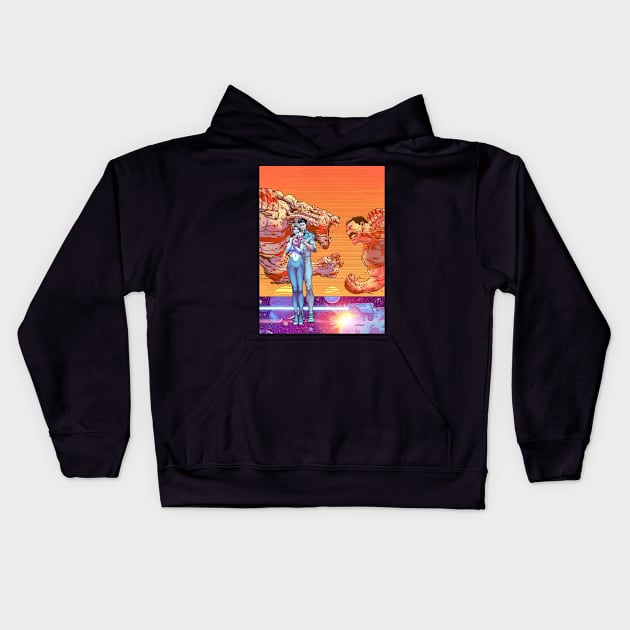 invincible poster Kids Hoodie by super villain